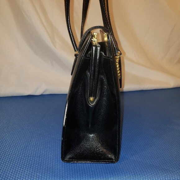 RARE Vintage 60's Gucci Kelly Handbag w/Lapis Lazuli Beads - Picture 3 of 16